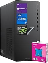HP Victus 15L i7 RTX 4060 Premium Gaming Desktop, Intel i7-14700F (Beats i9-12900F), GeForce RTX 4060, 32GB RAM, 1TB SSD, RJ-45, DisplayPort, Wi-Fi 6, W11P, Black Bundle with Adata 512 External SSD