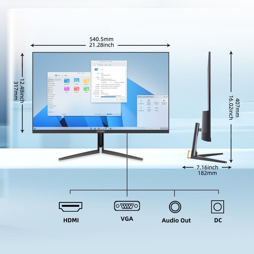 24 Inch Touchscreen Monitor, 10 Point Touch, FHD 1080P 75Hz IPS Screen, 100% SRGB, VESA Wall Mountable, Tilt Adjustment, VGA HDMI USB for PC, Laptop Business & Work Station, Warehouse