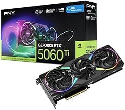 PNY GeForce RTX™ 5060 Ti 16GB Epic-X RGB™ Overclocked Triple Fan GPU DLSS 4