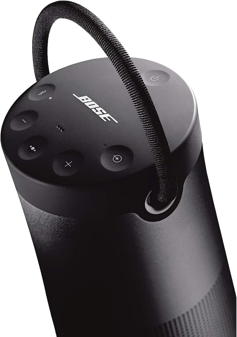 Bose SoundLink Revolve+ (Series II) Bluetooth Speaker, Portable Speaker with Microphone, Wireless and Water Resistant with 360 Degree Sound, Long Lasting Battery and Handle, Black
