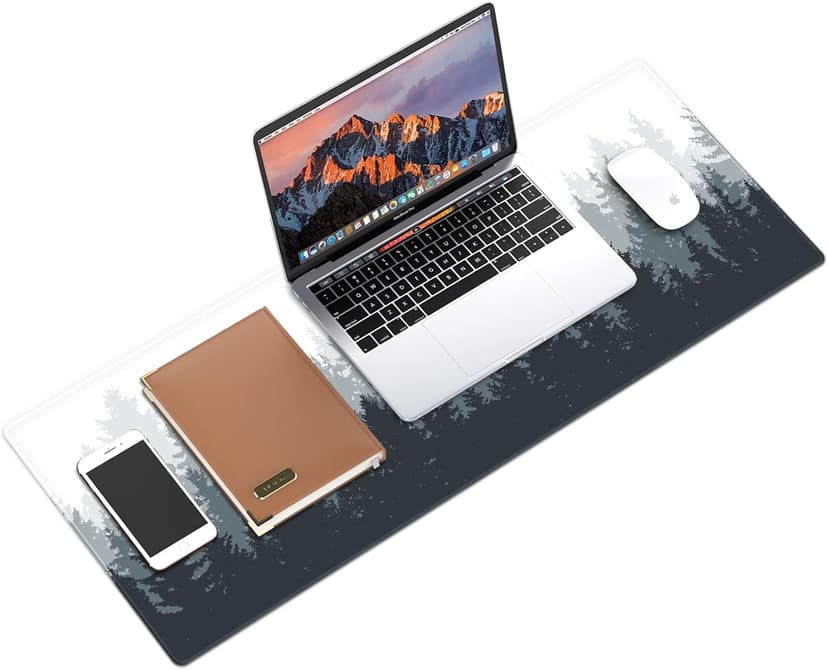 Galdas Gaming Mouse Mat Forest Background Pattern XXL XL Large Mouse Mat Long Extended Mouse Pad Desk Mat Non-Slip Rubber Mice Pads Stitched Edges Thin Pad (31.5 x 11.8 x 0.12 Inches) Tree