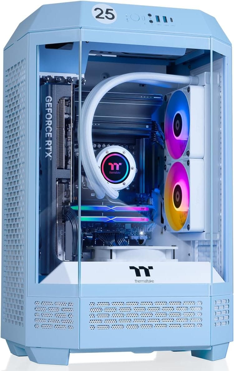Thermaltake LCGS Reactor 7870TH Gaming Desktop (AMD Ryzen™ 7 7800X3D, 32GB 6400MT/s DDR5 RGB Memory, NVIDIA GeForce® RTX 5070 Ti, 2TB NVMe M.2, WiFi, Windows 11) T3HB-B850-57T-LCS
