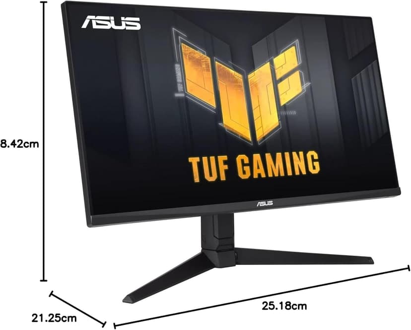 ASUS TUF Gaming 28” 4K 144HZ DSC HDMI 2.1, Monitor (VG28UQL1A) - UHD (3840 x 2160), Fast IPS, 1ms, Extreme Low Motion Blur Sync, G-SYNC Compatible, FreeSync Premium, Eye Care, DCI-P3 90%,BLACK