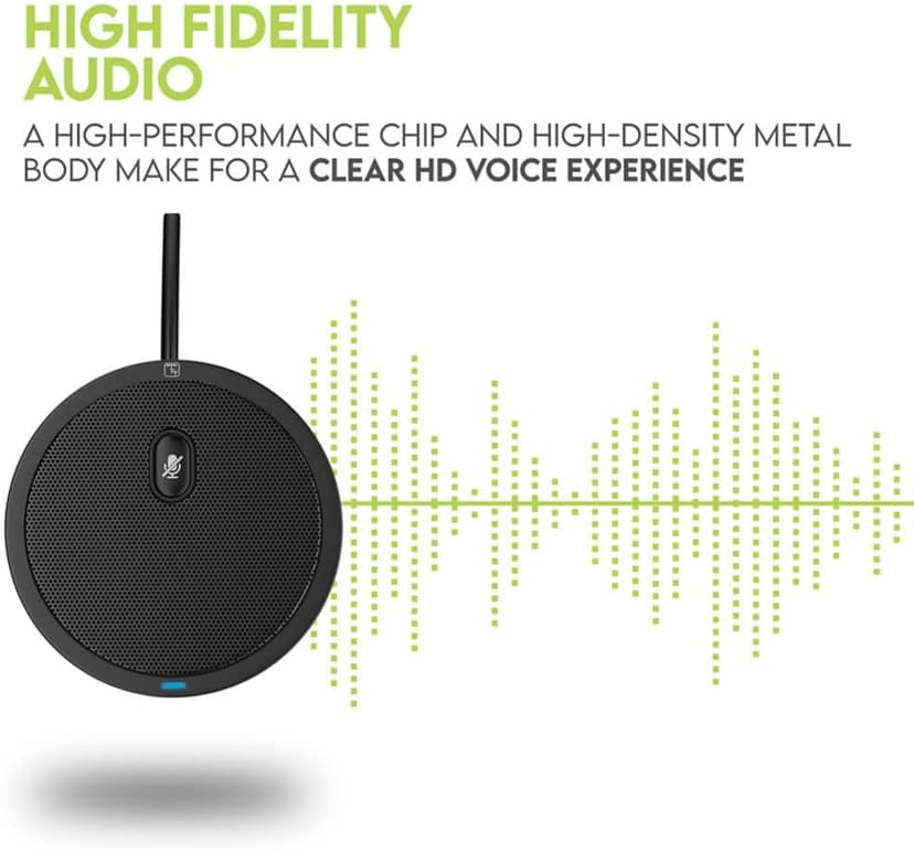 Conference USB Microphone, Computer Desk Mic with Mute Button and LED Indicator, Plug & Play Omnidirectional PC Laptop Mics for Online Meeting,Class,Skype,Recording,Zoom(No Speakers Included)