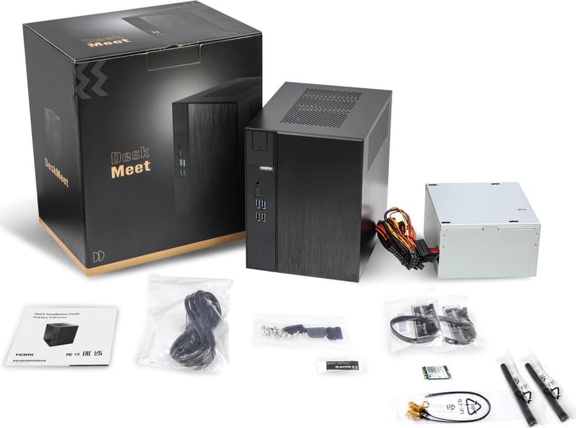 ASRock DeskMeet X600 Barebone Kit - AM5, Ryzen 9000/8000/7000, DDR5-7200+, PCIe 4.0 x16, Dual M.2 (Gen5+Gen4), USB4, 500W PSU, 8L Compact (No CPU/RAM/Storage)