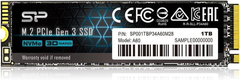 Silicon Power 1TB - NVMe M.2 PCIe Gen3x4 2280 SSD (SP001TBP34A60M28)