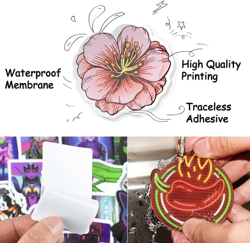 120 Pcs Steampunk and Cyberpunk Stickers for Water Bottles, Waterproof Vinyl Vintage Stickers for Scrapbook Laptops, Punk Decorative Decals for Boys Adults Teens