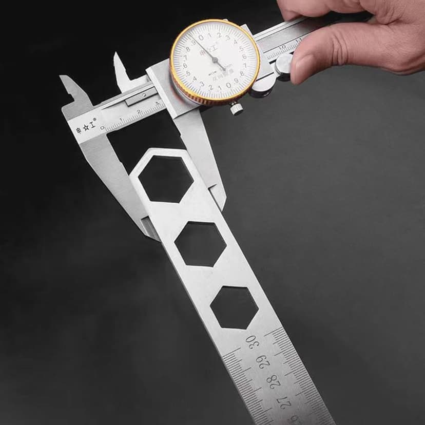 Heavy Duty Ruler Self Defense, Metal Rulers Kit, Self Defense Ruler Hand Centimeter Inch Dual Scale Measuring Tool with Holster for Easy Measurements, The Perfect for Architects (PC-D)