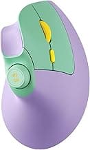 seenda Ergonomic Mouse Rechargeable, USB+Dual Bluetooth, MOU-302 Vertical Wireless Mouse with Volume Knob, Quiet Clicks, Multi-Device Cordless Mice Compatible for Windows, PC, Laptop, Mac OS, Purple