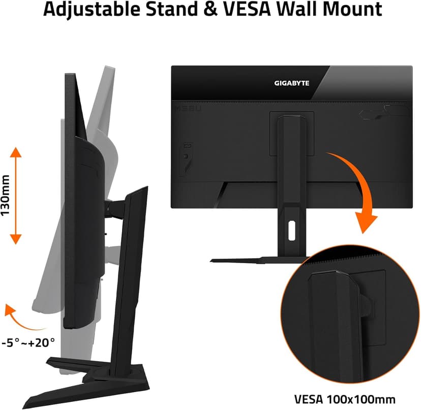 GIGABYTE M32U 32" 4K 144Hz Gaming Monitor with IPS, 1ms Response Time, HDMI 2.1, USB 3.0 - Black