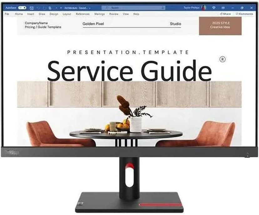 Lenovo ThinkVision S24i-30 24" Class Full HD LED Monitor - 16:9 - Raven Black, Storm Gray