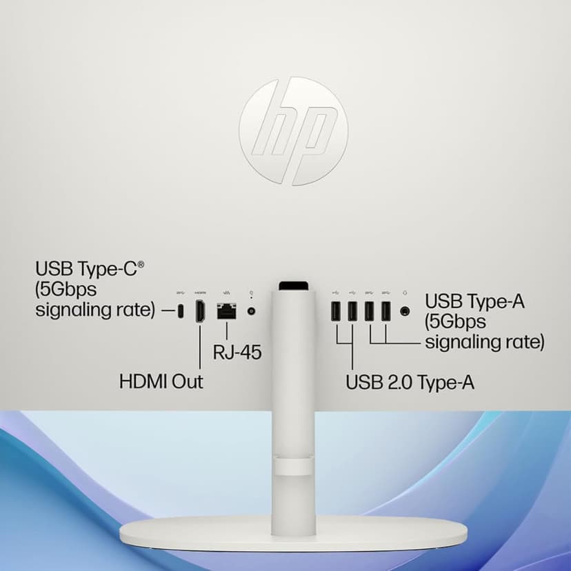 HP All in one Desktop PC with Office Lifetime License, 21.5" FHD Display, 32 GB RAM, 1 TB SSD, Intel Celeron J4025, Webcam, Intel Graphics, Wi-Fi 6, Bluetooth, HDMI, Windows 11 Pro w/RH- Accessories