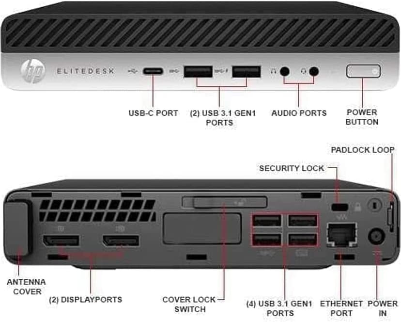 HP 800 G3 Mini Computer PC with Dual 24 inch Monitors Bundle,Intel i7-6700, 32GB RAM,New NVMe 1TB SSD, Wi-Fi 6e,Bluetooth 5.2,Windows 10 Pro (Renewed)