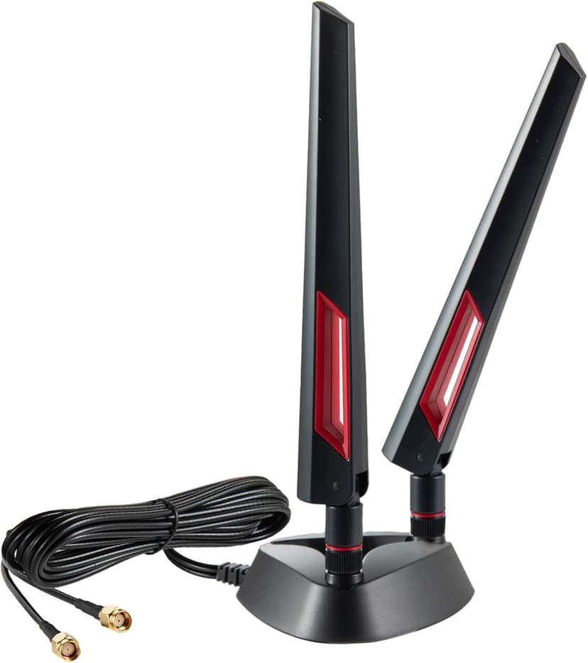 9dBi WiFi 6 6E Tri-Band 2.4GHz + 5 GHz + 6GHz Magnetic Base Gaming Antenna for WiFi 6 6E Router PC Desktop Computer PCI-E Card Bluetooth Gaming Motherboard