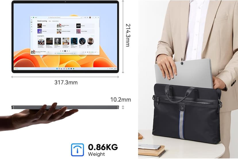 EYY 2 in 1 Laptop/Tablet Computer, Intel N100 (UP to 3.40GHz), 16GB LPDDR5 512GB SSD Windows 11 Laptop, 14" 1920*1200 Resolution 16:10 Touchscreen, Wifi 6, BT5.2, HDMI, Backlit Keyboard, Dual Camera