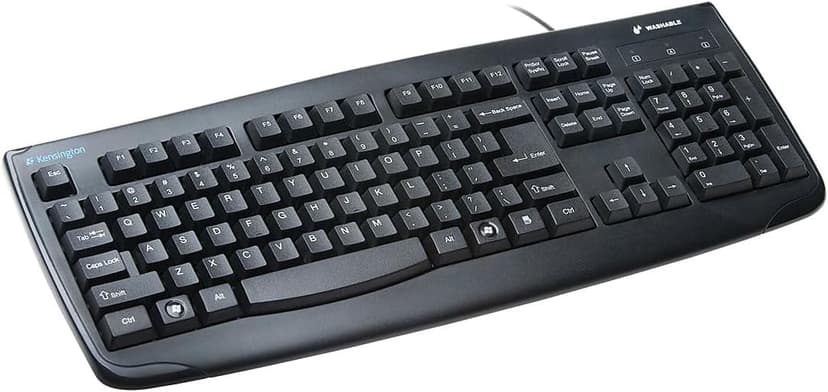 Kensington Pro Fit USB Washable Keyboard, Black (K64407US),17-3/4" Width