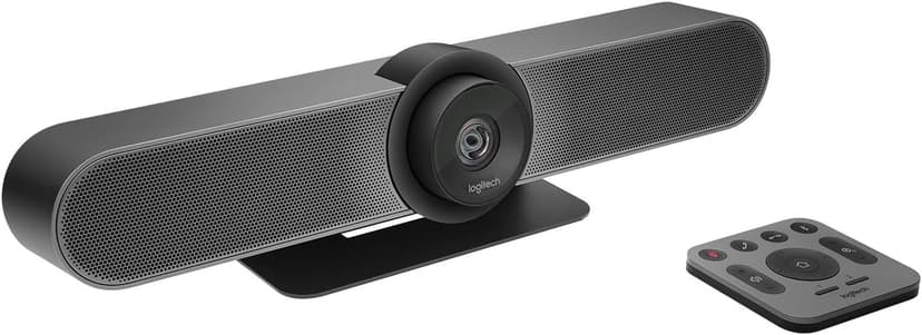 Logitech MeetUp Video Conferencing System, Ultra HD 4K/1080p/720p, 3 Microphones/Adjustable Speakers, Wide Field of View 120°, PC/Mac/Laptop/Macbook/Tablet - Black