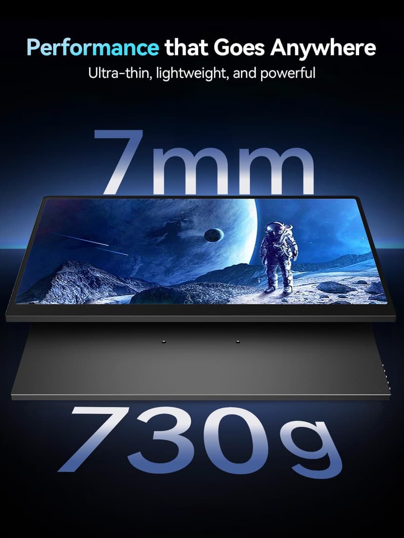 Newsoul 16" OLED Portable Monitor, Laptop Screen Extender 3K 2880x1800 120Hz 0.1ms Response, 500 Nits Brightness, 100000:1 Contrast, 100% DCI-P3 Ultra-Slim Travel Monitor for Phone Game Consoles