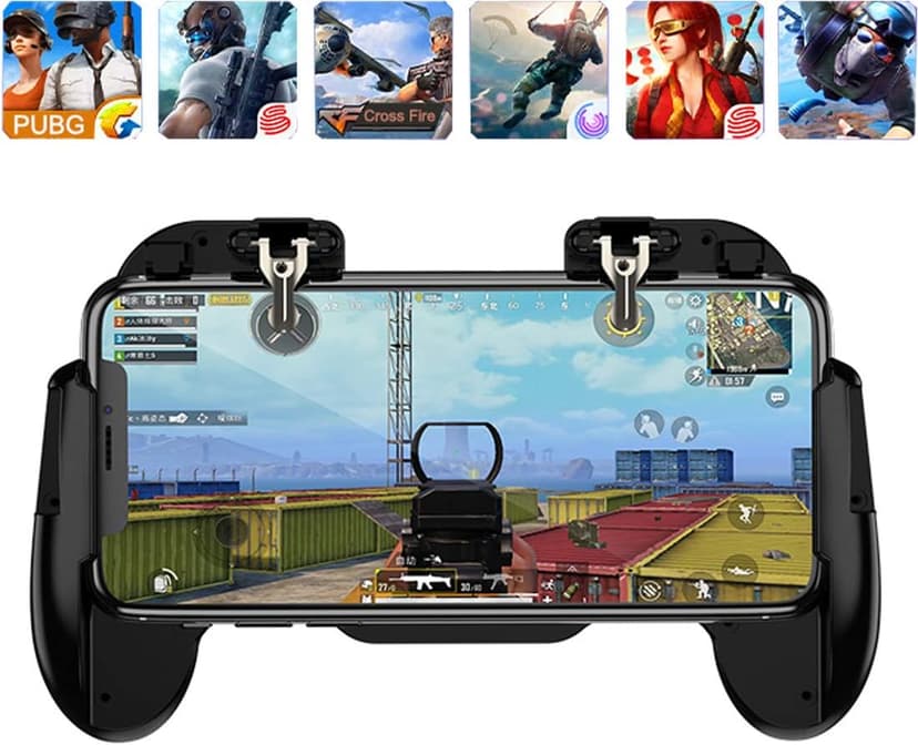 Mobile Phone PUBG Game Controller L1R1 Shoot and Aim Trigger Joystick Ergonomic Gamepad for PUBG Mobile/Knives Out,Phone Gaming Controller for 4.7''- 7.0'' Android & iOS (H6)