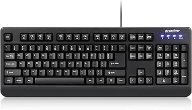 Perixx PERIBOARD-517 Wired Washable USB Keyboard, Certified with IP 65 Level, Black, US English Layout