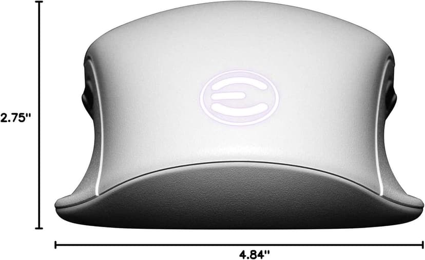EVGA X12 Gaming Mouse, 8k, Wired, White, Customizable, Dual Sensor, 16,000 DPI, 5 Profiles, 8 Buttons, Ambidextrous Light Weight, RGB, 905-W1-12WH-KR