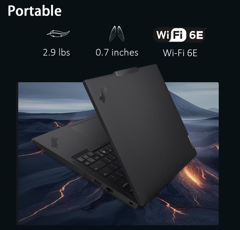 Lenovo ThinkPad T14 Gen 5 Business Laptop (14" FHD+, Intel Ultra 7 155U (>i7-13700H), 32GB DDR5 RAM, 1TB SSD), Fingerprint, Backlit, 5MP Webcam, Ethernet, Wi-Fi 6E, Win 11 Pro, 2025 AI PC, Black
