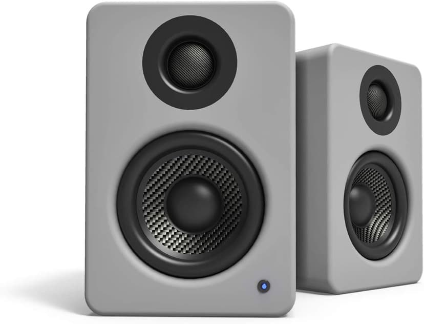 Kanto YU2MG PC Gaming Desktop Speakers | 3" Composite Drivers | 3/4" Silk Dome Tweeter | Class D Amplifier | 100 Watts | Built-in USB DAC | Subwoofer Output | Pair | Matte Grey