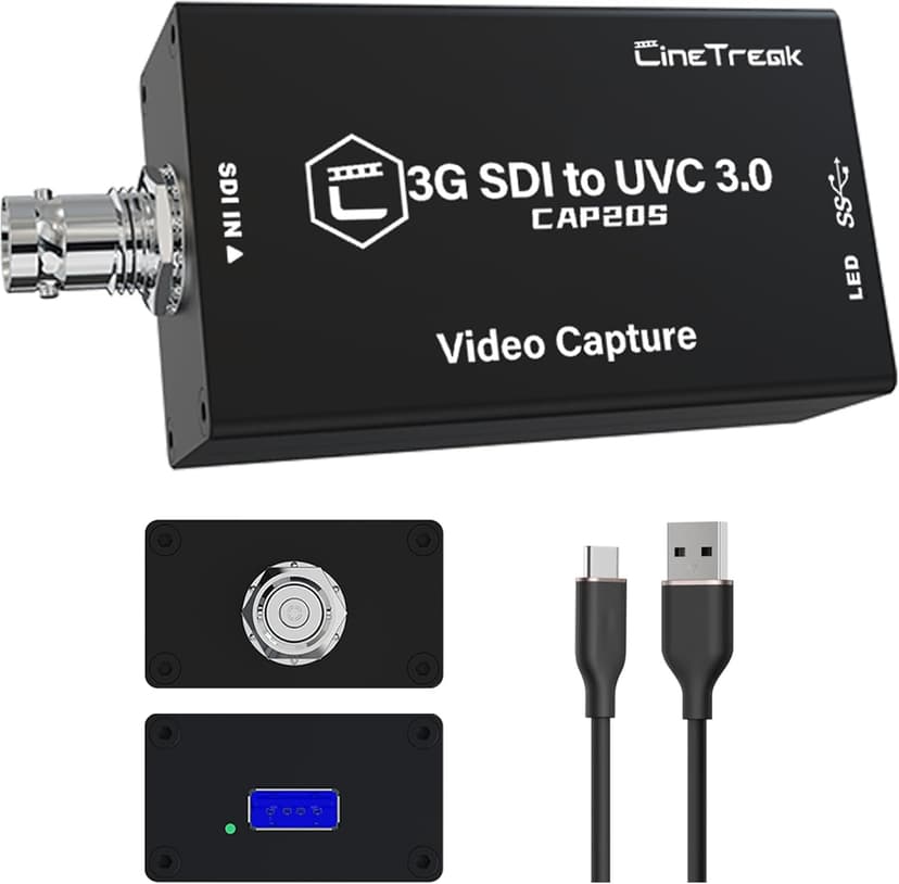 CAP20S SDI to USB 3.0 Capture Card,livestreaming Capture Card,1080p60 Uncompressed Video Capture,3D Lut Output PS5/PS4/OBS/PC