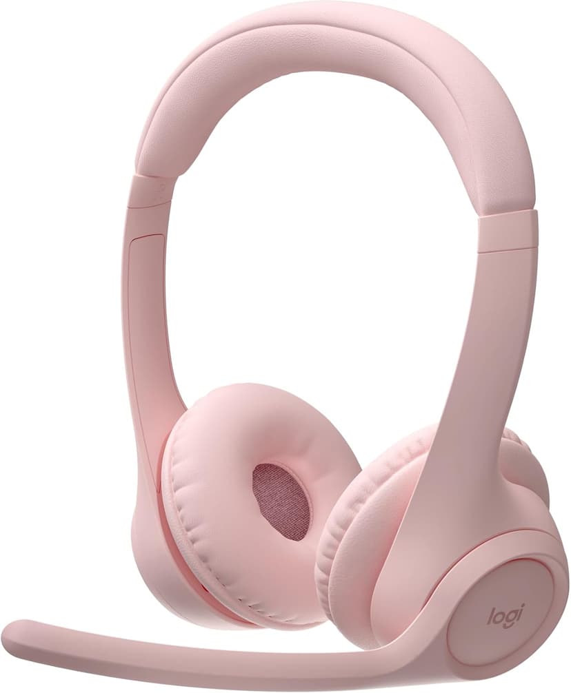 Logitech Zone 300 Wireless Bluetooth Headset with Noise-Canceling Microphone, Compatible with Windows, Mac, Chrome, Linux, iOS, iPadOS, Android – Rose (Renewed)