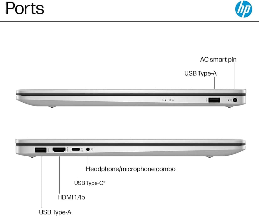 HP 17.3" FHD Business & Student Laptop Computer, 64GB RAM 2.5TB Storage (2TB SSD+512GB Docking Station Set), 6-Cores AMD Ryzen 5, Windows 11 Pro, PLUSERA Earphones, Silver