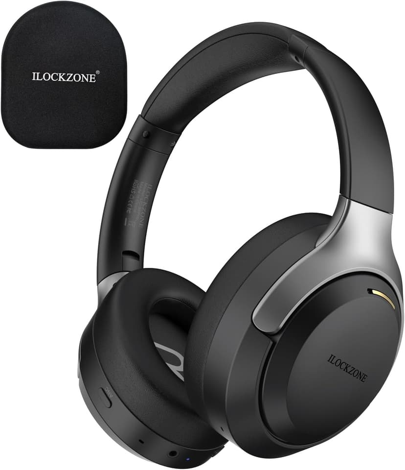 LC30Pro Hybrid Active Noise Cancelling Headphones, 100H Playtime Bluetooth Headphones, HiFi Audio Wireless Headphone with 3 EQ Modes, Low Latency & Foldable Design for Work/Travel/TV