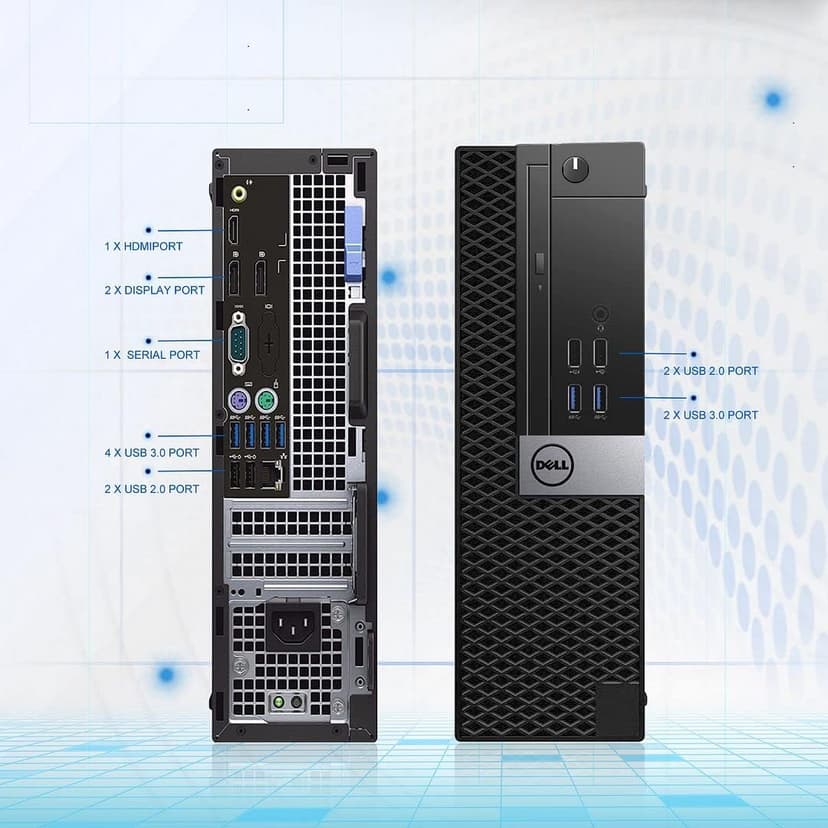 Dell OptiPlex 7040 SFF Desktop Computer PC Intel Quad Core i7-6700 3.20GHz AX200 Built-in WiFi 6 Bluetooth 32GB DDR4 512GB NVMe M.2 SSD 2TB HDD HDMI Wireless Keyboard & Mouse Windows10 Pro (Renewed)