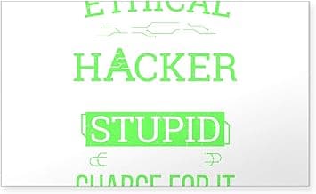 CafePress Cybersecurity Computer Hacking Ethical Hac Sticker Rectangle Bumper Sticker Car Decal