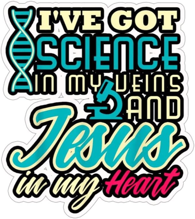 Science Teacher Christian Jesus Biology Chemistry Major Kiss-Cut Sticker