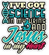Science Teacher Christian Jesus Biology Chemistry Major Kiss-Cut Sticker