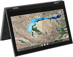 Lenovo Chromebook 300e 2-in-1 Convertible Laptop in Black AMD Processor up to 2.4Ghz 32GB eMMC 4GB DDR4 11.6in IPS Touchscreen BT Dual Webcam HDMI (Renewed)