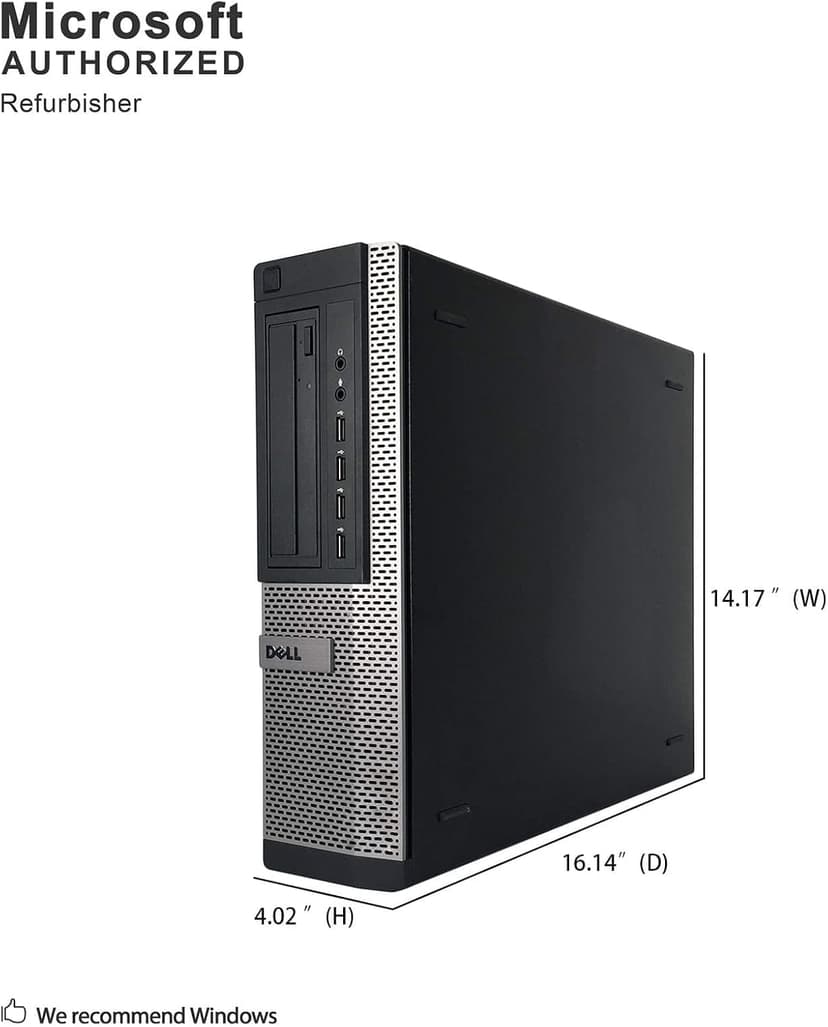 Dell Optiplex 7010 Business Desktop Computer (Intel Quad Core i5-3470 3.2GHz, 16GB RAM, 2TB HDD, USB 3.0, DVDRW, Windows 10 Professional (Renewed)
