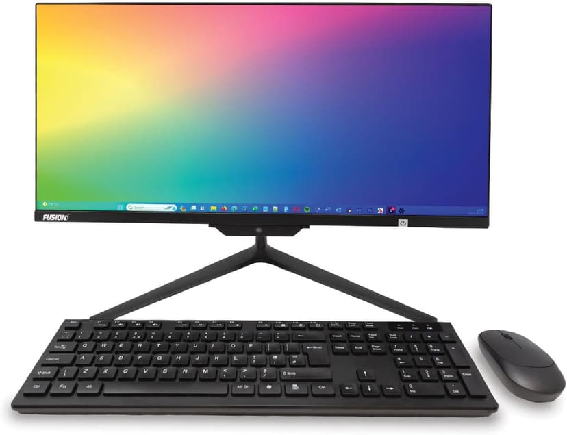 21.5" Full HD All in One PC Desktop Computer - Windows 11 Home - N4120 CPU, 4GB RAM, 128GB SSD, Dual-Band Wi-Fi, Bluetooth, Expandable HDD - AIO PC with Front Camera, Wireless Keyboard & Mouse