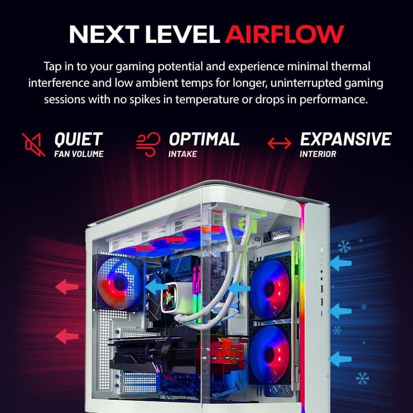 Skytech King 95 Gaming PC Desktop, Ryzen 9 9900X3D 4.4 GHz (5.5GHz Turbo), NVIDIA RTX 5070 Ti 16GB, 2TB Gen4 NVMe SSD, 32GB DDR5 RAM 6000 RGB, 850W Gold ATX 3 PSU, 360mm ARGB AIO, Wi-Fi, Win 11