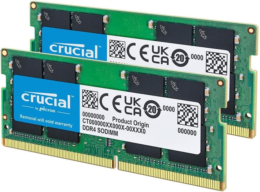Crucial 16GB DDR4 RAM Kit (2x8GB), 3200MHz (PC4-25600), Downclockable to 2933/2666MHz Laptop Memory SODIMM 260-Pin, Compatible with 13th Gen Intel Core and AMD Ryzen 7000 - CT2K8G4SFRA32A
