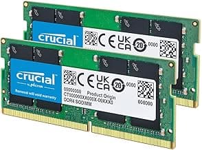 Crucial 16GB DDR4 RAM Kit (2x8GB), 3200MHz (PC4-25600), Downclockable to 2933/2666MHz Laptop Memory SODIMM 260-Pin, Compatible with 13th Gen Intel Core and AMD Ryzen 7000 - CT2K8G4SFRA32A