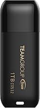 TEAMGROUP C175 1TB USB 3.2 Gen 1 (USB 3.1/3.0) Read 100MB/s Flash Thumb Drive, External Data Storage Memory Stick Compatible with Computer/Laptop Matte Black TC17531TBB01