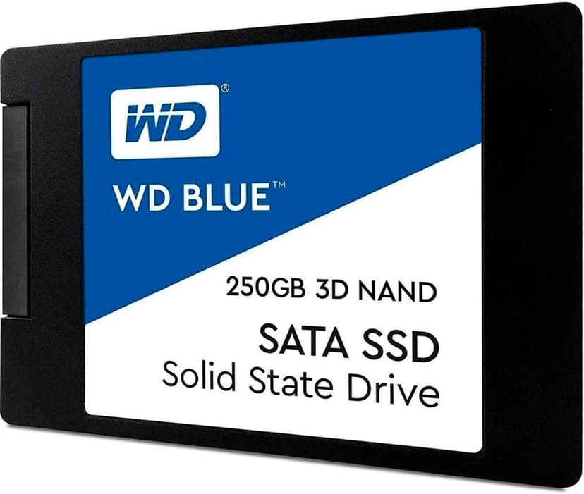 Western Digital 250GB WD Blue 3D NAND Internal PC SSD - SATA III 6 Gb/s, 2.5"/7mm, Up to 550 MB/s - WDS250G2B0A