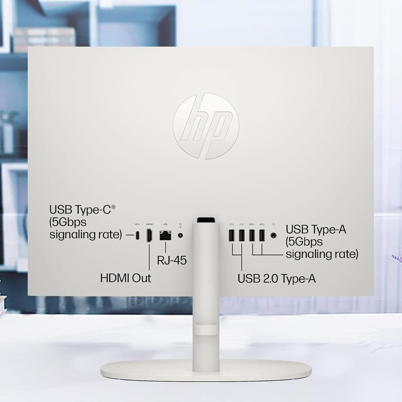 HP 21.5-inch All-in-One Desktop PC - w/Office 2024 Lifetime, Free CD/DVD Drive - FHD Display, Intel Celeron Processor, Wi-Fi 6, HDMI, HD Webcam, Windows 11 Pro(32GB RAM, 1TB SSD)