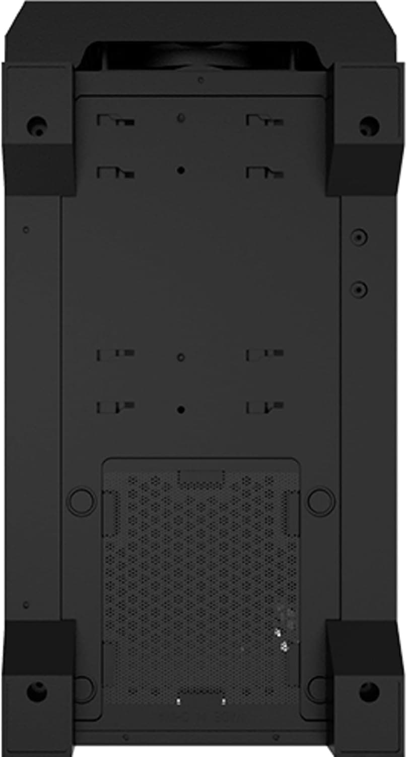 Montech AIR 100 ARGB Micro-ATX Tower with Four ARGB Fans Pre Installed, Ultra-Minimalist Design, Fine Mesh Front Panel, High Airflow, Unique Side Swivel Tempered Glass, Black