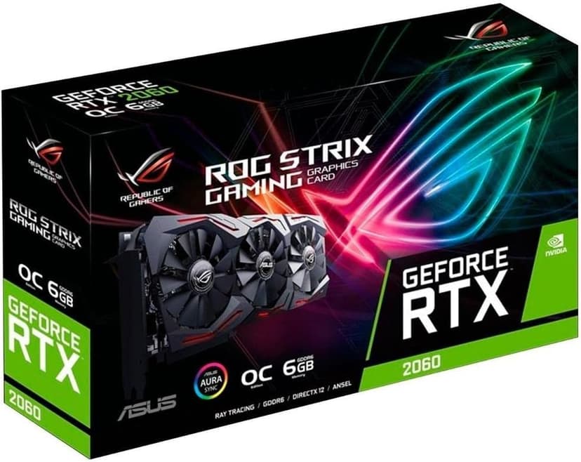 ASUS ROG STRIX GeForce RTX 2060 Overclocked 6G GDDR6 HDMI DP 1.4 Gaming Graphics Card (ROG-STRIX-RTX-2060-O6G)