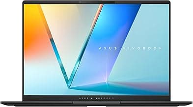 ASUS Vivobook S 14 OLED Slim Laptop, AMD Ryzen AI 9 365(10 Cores), 24GB, 512GB SSD, Customizable RGB Keyboard, Neutral Black, M5406WA-DS76