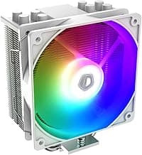 ID-COOLING SE-214-XT ARGB White CPU Cooler 4 Heatpipes CPU Air Cooler ARGB Light Sync with Motherboard(5V 3-PIN Connector) CPU Fan for Intel/AMD, LGA 1700 Compatible for Desktop