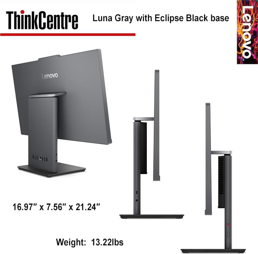 Lenovo ThinkCentre Business All-in-One Computer | 13th Gen Intel 6-Core Processor | 24'' Full HD Display | Wi-Fi 6 | USB-C | HDMI in&Out | KB&Mouse | Windows 11 Pro (64GB RAM | 2TB SSD)