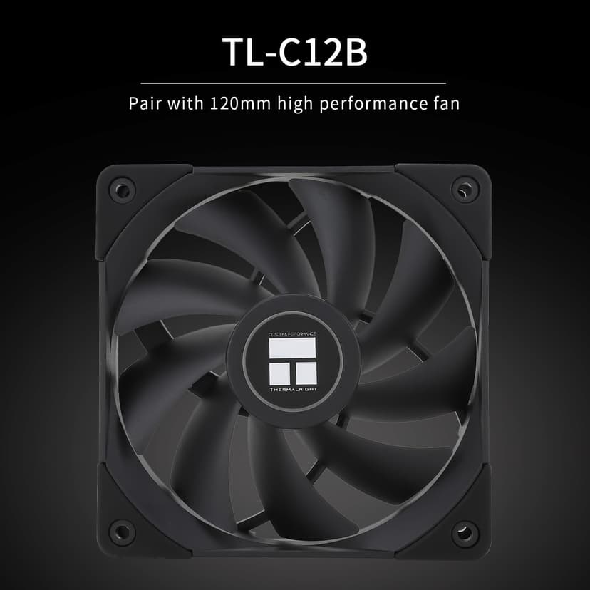 Thermalright Peerless Assassin 120 Black CPU Air Cooler, 6 Heat Pipes,TL-C12B PWM Fan, Aluminium Heatsink Cover, AGHP Technology, for AMD AM4/AM5/Intel LGA 1700/115X/1851/1200/2066/2011 PA120 Black